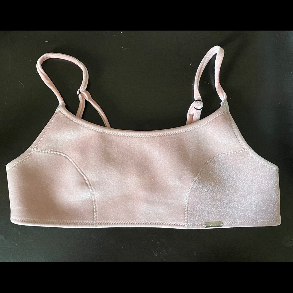 Blackbough pink velvet bikini top
